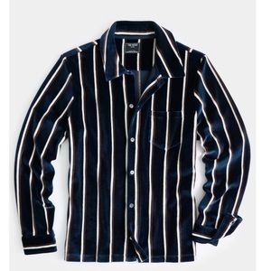 New never worn (NWT) THE VELOUR TAVERN POLO IN CLASSIC NAVY STRIPE